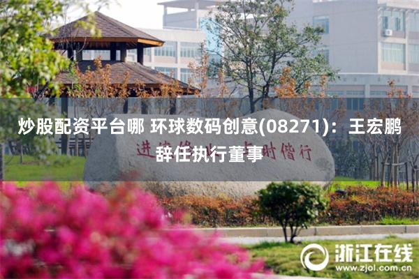 炒股配资平台哪 环球数码创意(08271)：王宏鹏辞任执行董事