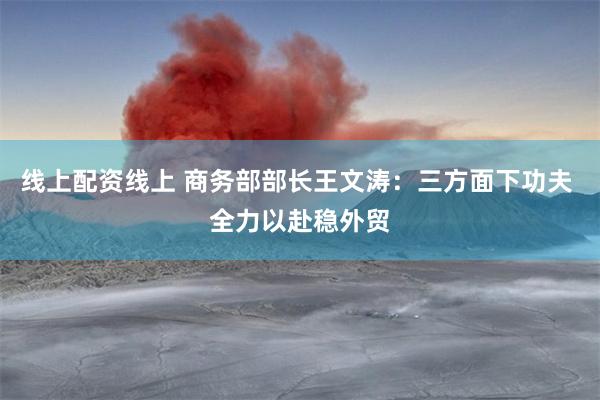 线上配资线上 商务部部长王文涛：三方面下功夫 全力以赴稳外贸