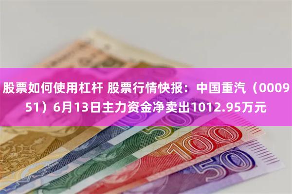 股票如何使用杠杆 股票行情快报：中国重汽（000951）6月13日主力资金净卖出1012.95万元