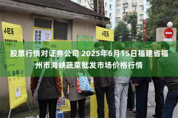 股票行情对证券公司 2025年6月15日福建省福州市海峡蔬菜批发市场价格行情