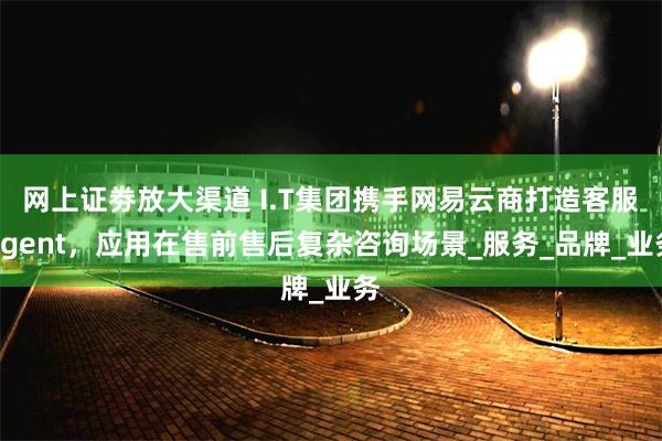 网上证劵放大渠道 I.T集团携手网易云商打造客服Agent，应用在售前售后复杂咨询场景_服务_品牌_业务